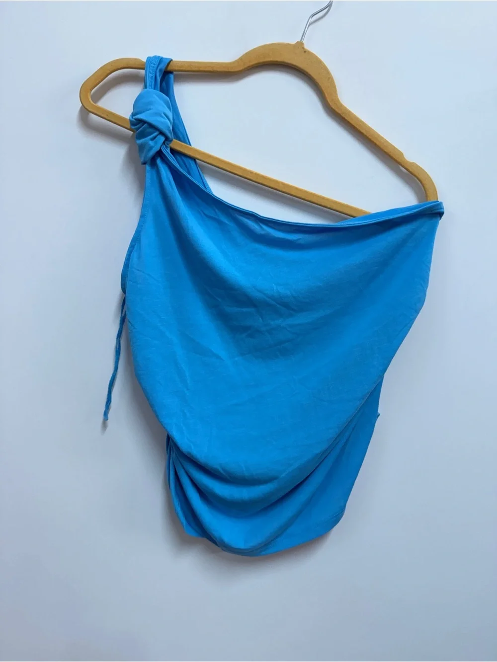 Free People Bright Blue One-Shoulder Tank Top